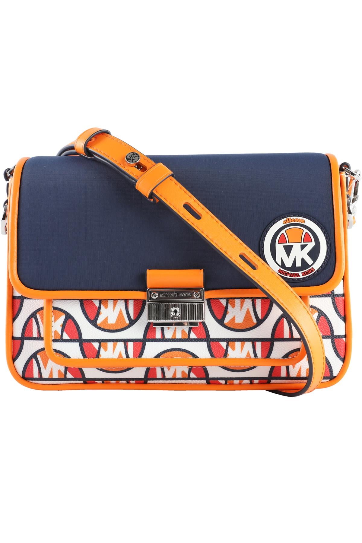 MICHAEL KORS + ELLESSE ORANGE BRADSHAW CANVAS SHOULDER BAG