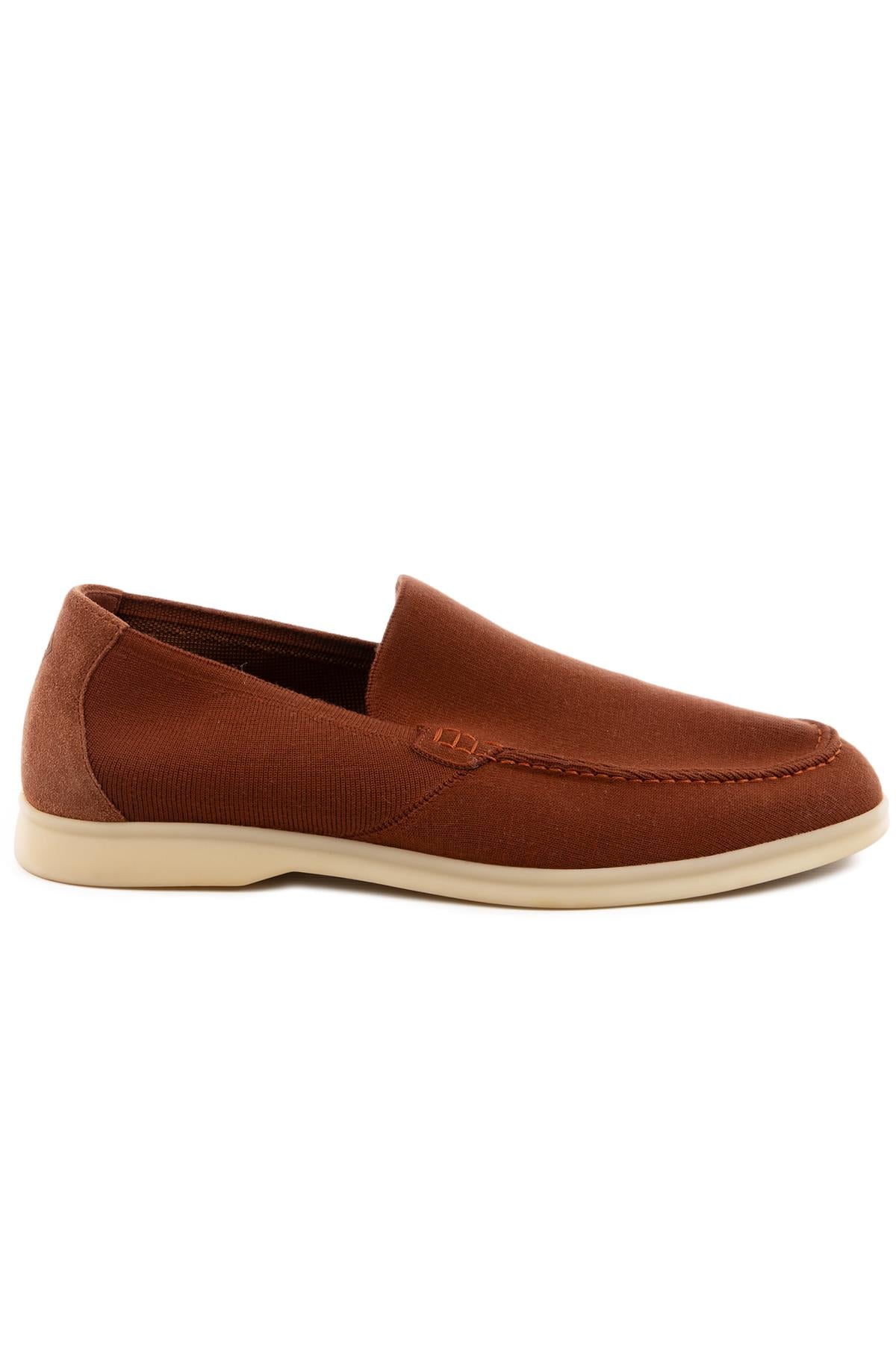 LORO PIANA BROWN MEN'S SUMMER WALK CASHMERE LOAFERS EU 41.5 UK 7.5 US 8.5