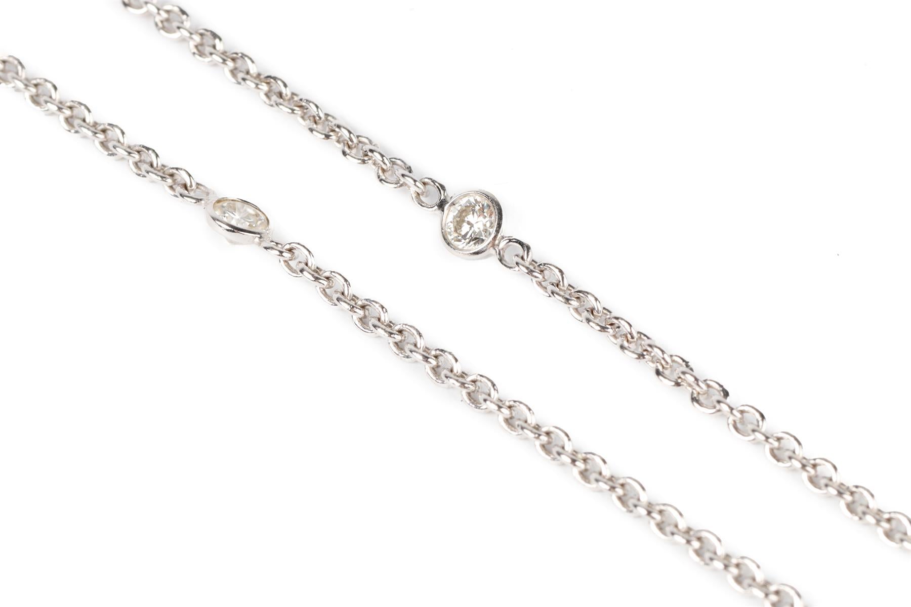 THEO FENNELL 18K WHITE GOLD AND DIAMOND CHAIN NECKLACE