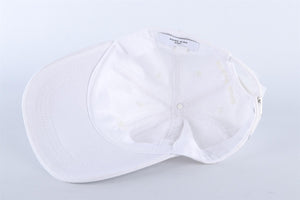 ANINE BING WHITE COTTON BASEBALL CAP ONE SIZE