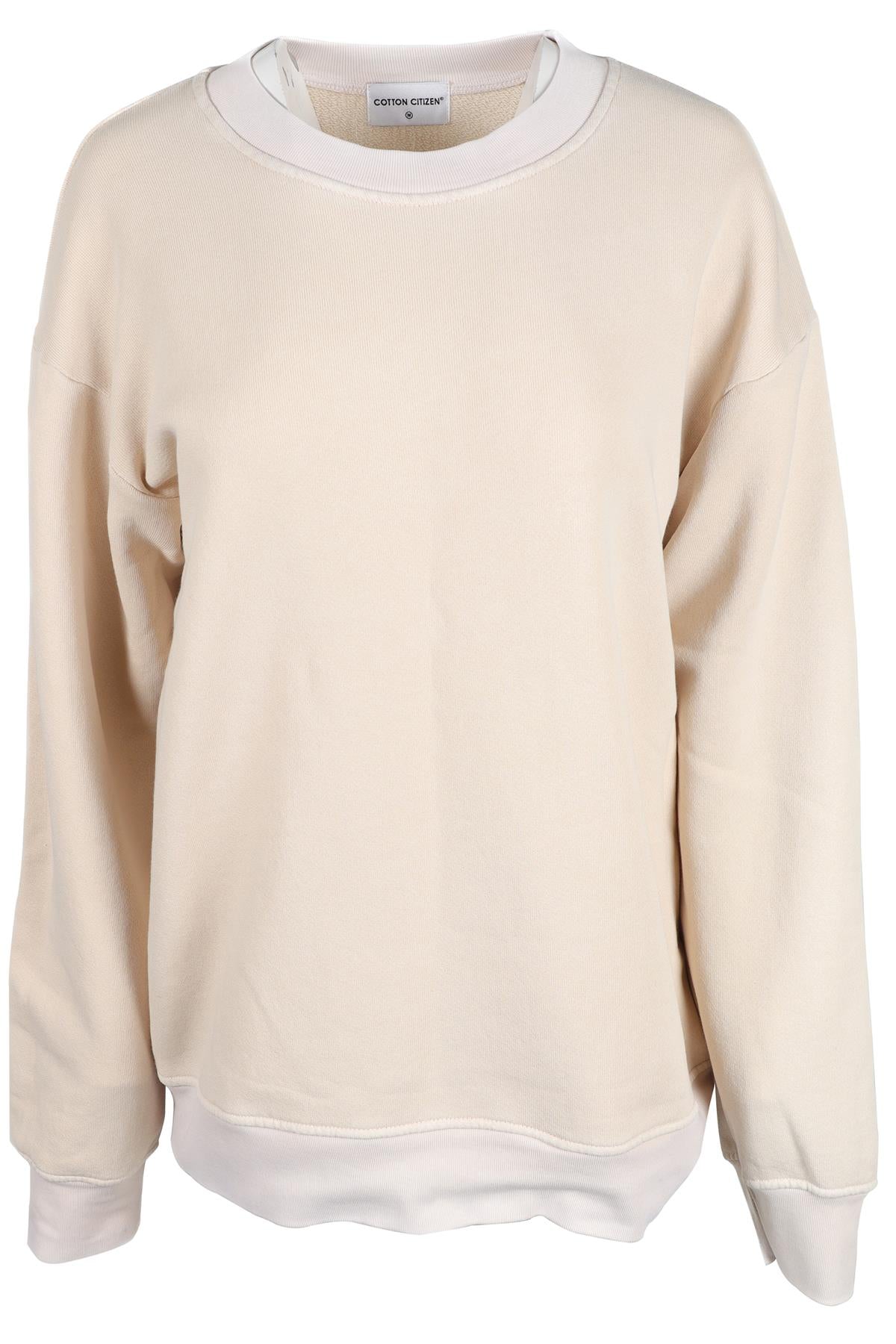 COTTON CITIZEN BEIGE COTTON SWEATSHIRT MEDIUM