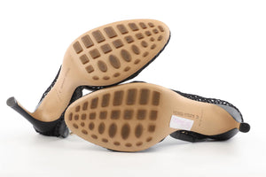 BOTTEGA VENETA BLACK MESH PUMPS EU 37 UK 4 US 7