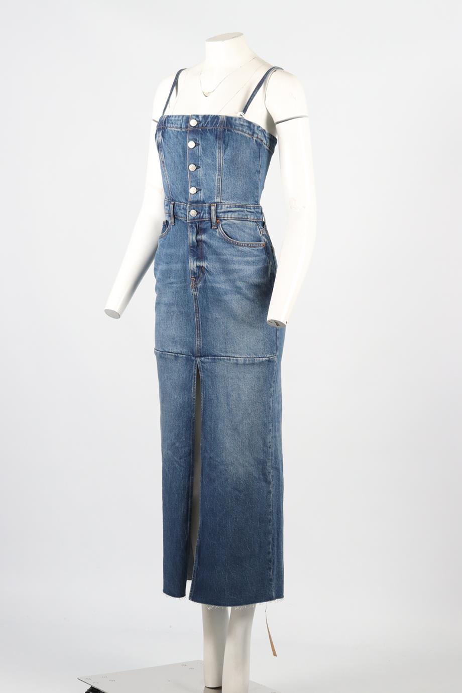 REFORMATION DENIM MAXI DRESS US 2 UK, 6