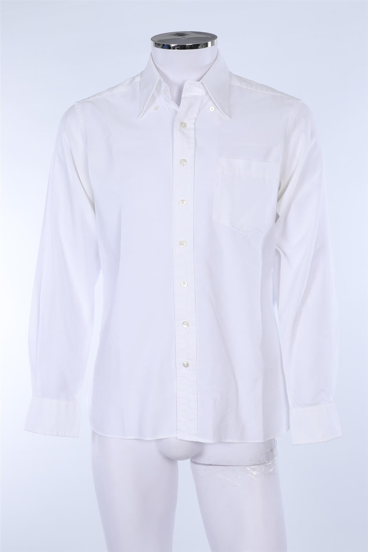 THOM SWEEY WHITE MEN'S SHIRT LARGE