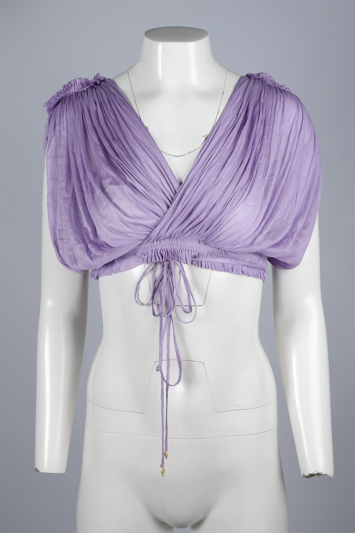 ELENA MAKRI MYKONOS PURPLE SILK TOP ONE SIZE