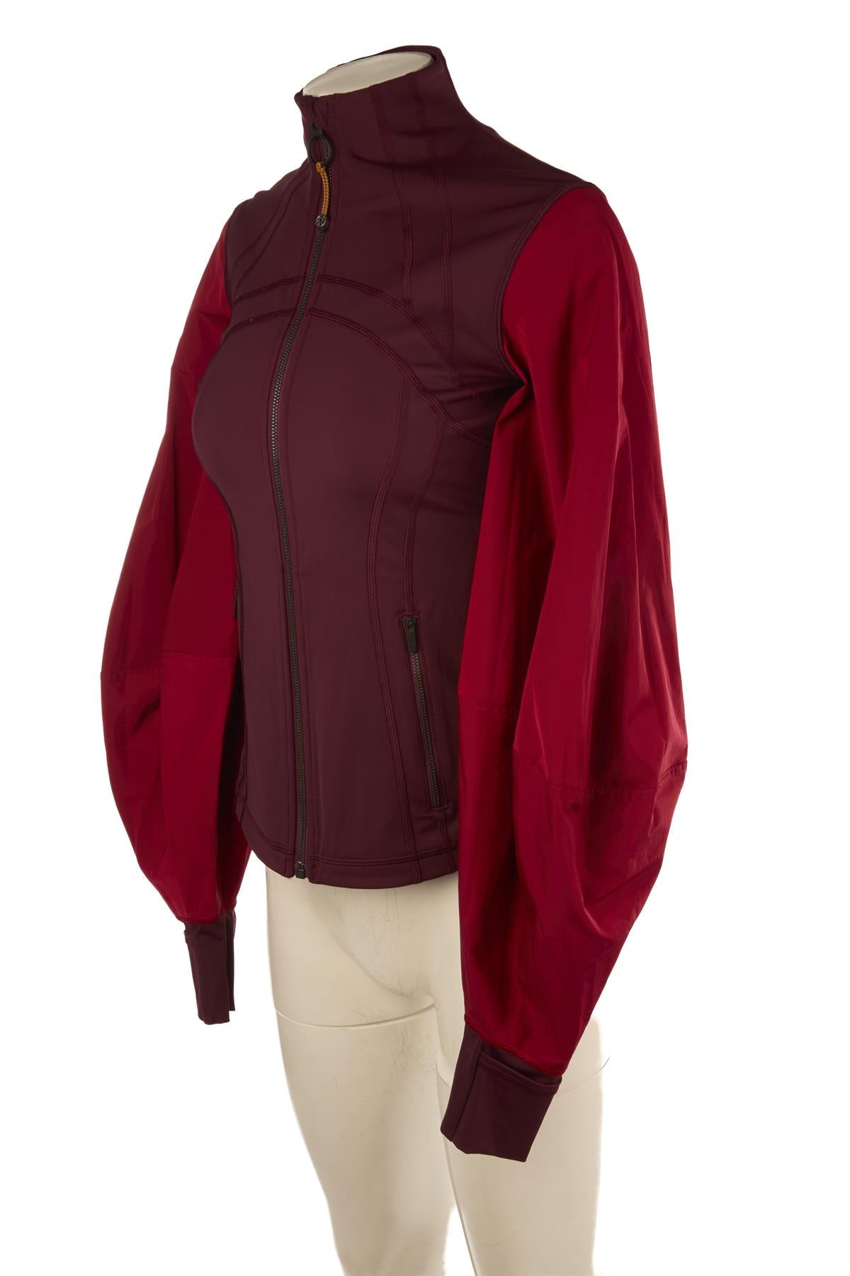 LULULEMON RED JERSEY JACKET US 6 UK 10