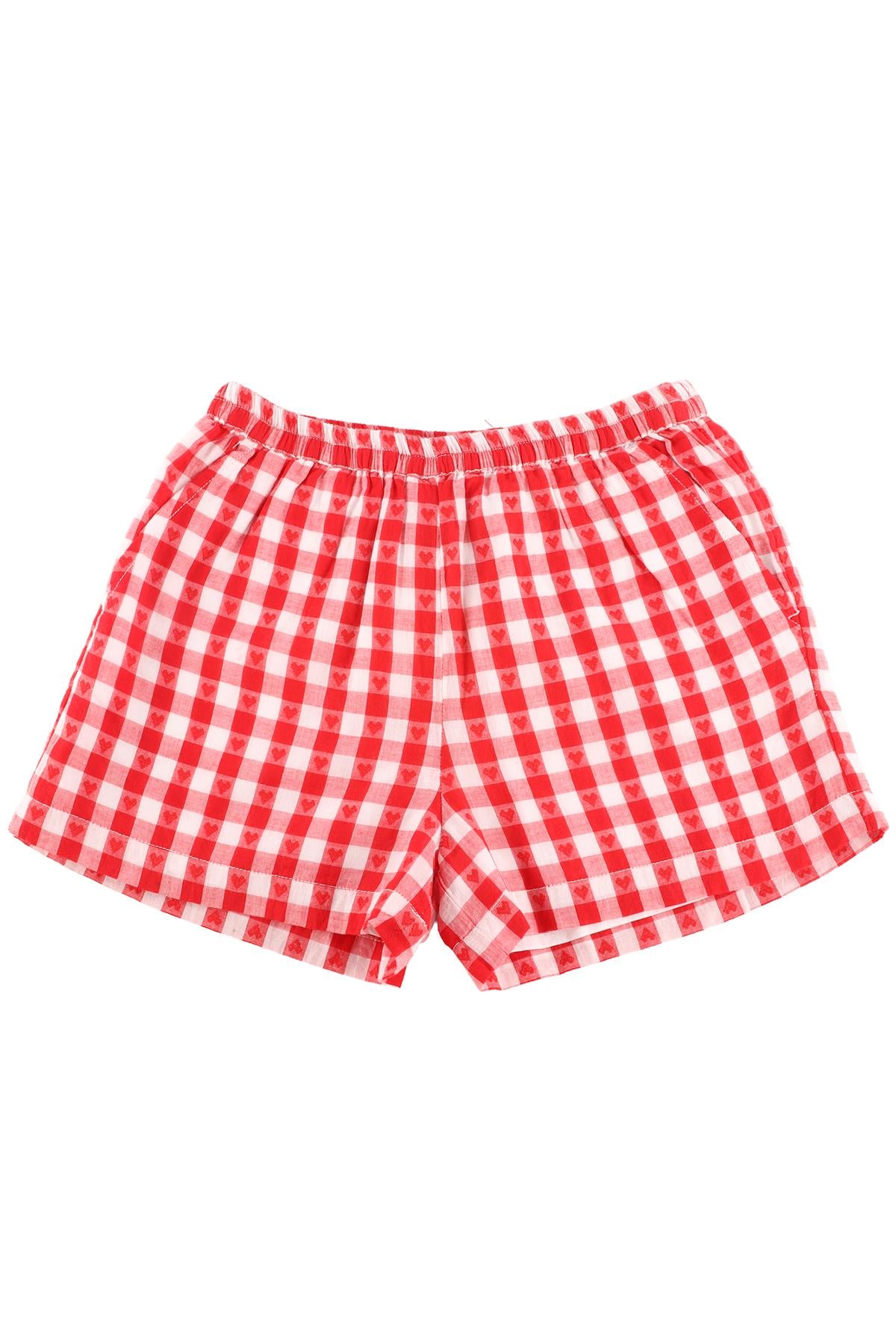 LOVESHACKFANCY RED KIDS GIRLS SHORTS 5-6 YEARS
