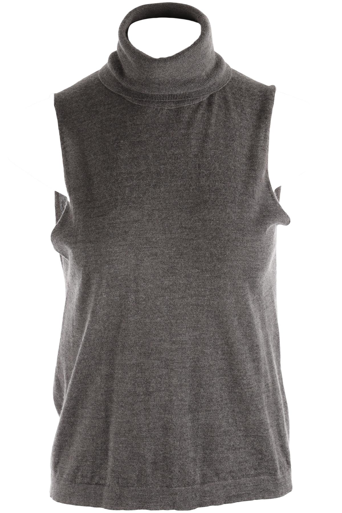 THE ROW GREY CASHMERE TOP MEDIUM