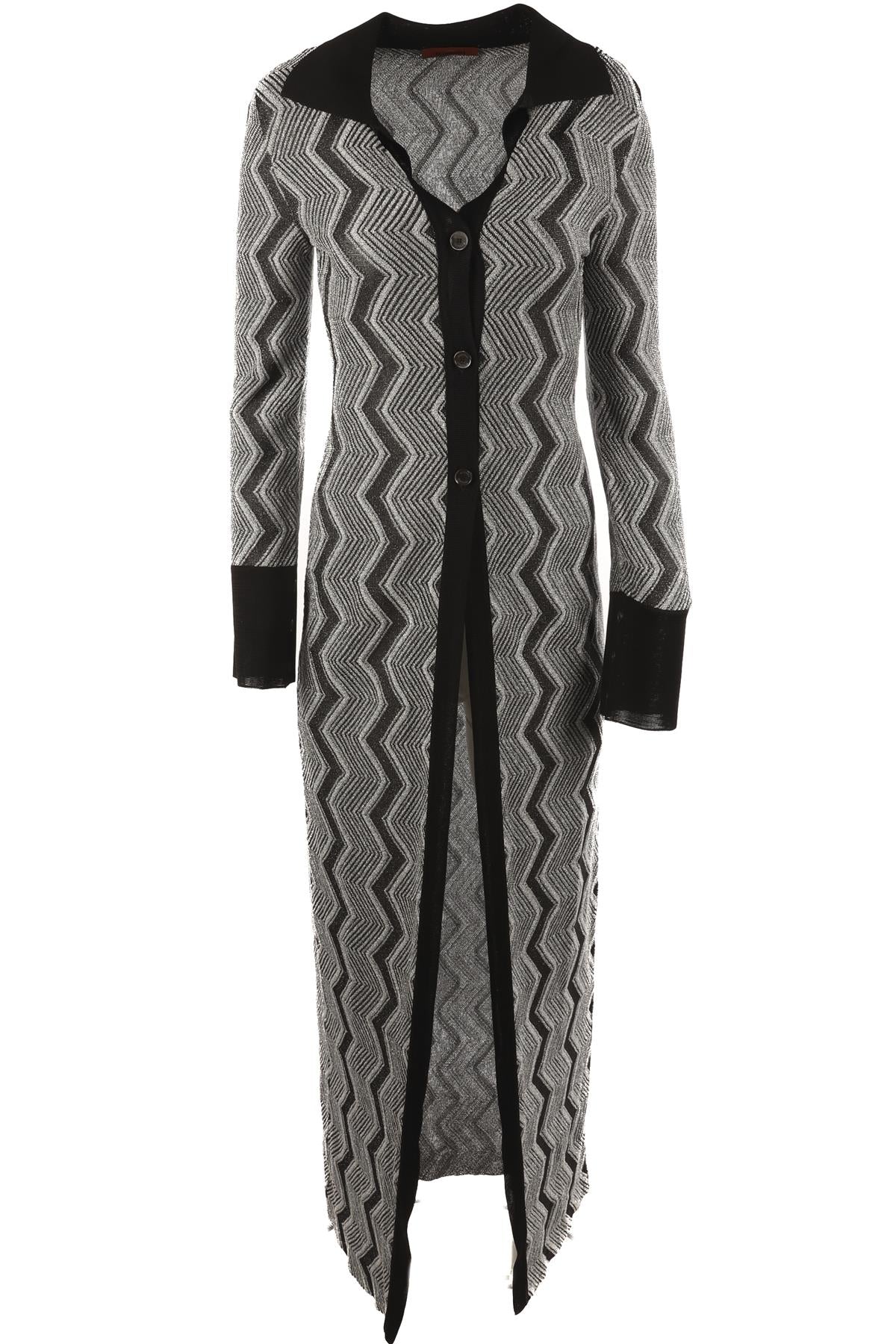 MISSONI SILVER CROCHET CARDIGAN IT 40 UK 8