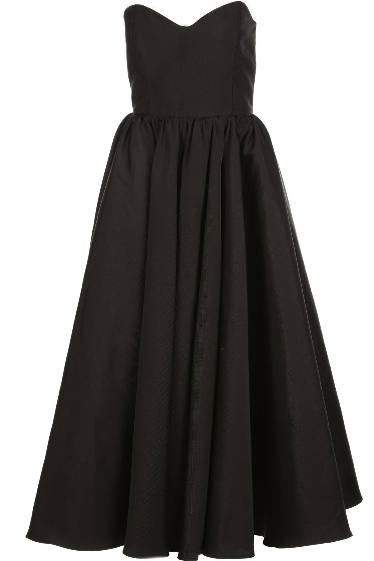 THE NEW ARRIVALS ILKYAZ OZEL BLACK WOVEN MAXI DRESS FR 36 UK 8