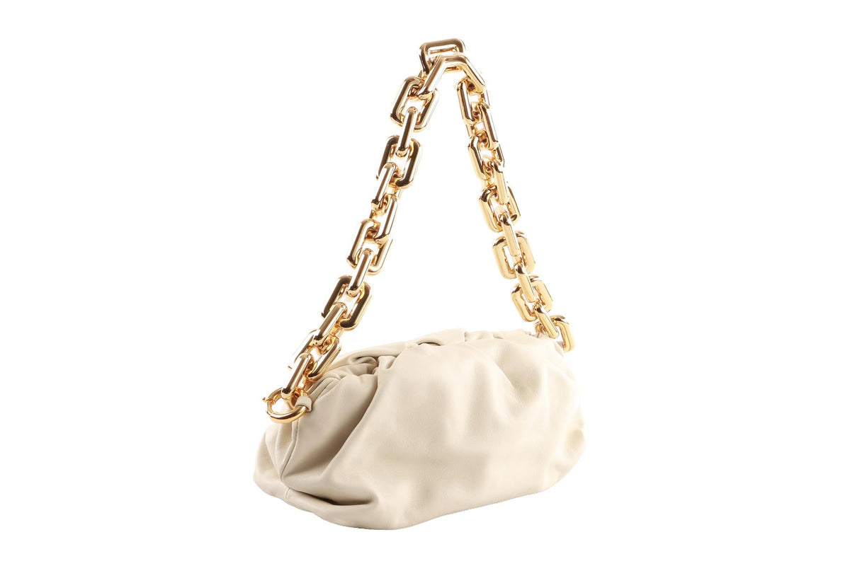 ECRU THE CHAIN POUCH LEATHER SHOULDER BAG