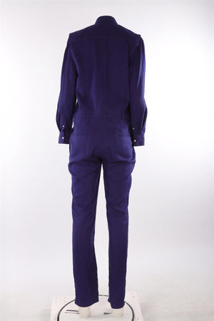ISABEL MARANT PURPLE WOVEN JUMPSUIT FR 40 UK 12