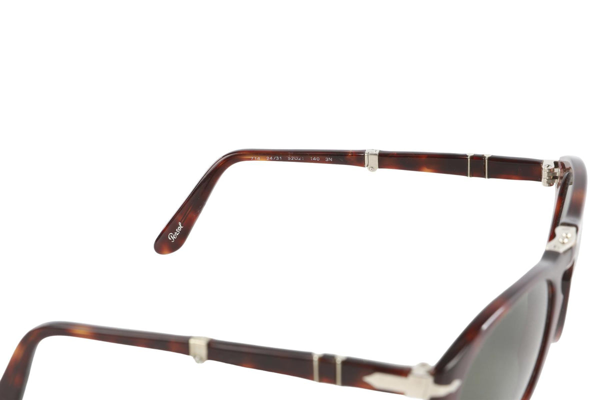 PERSOL BROWN PILOT STYLE ACETATE SUNGLASSES