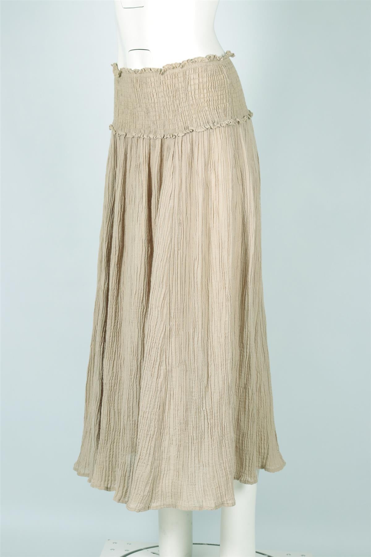 ZIMMERMANN GREEN COTTON MAXI SKIRT SMALL