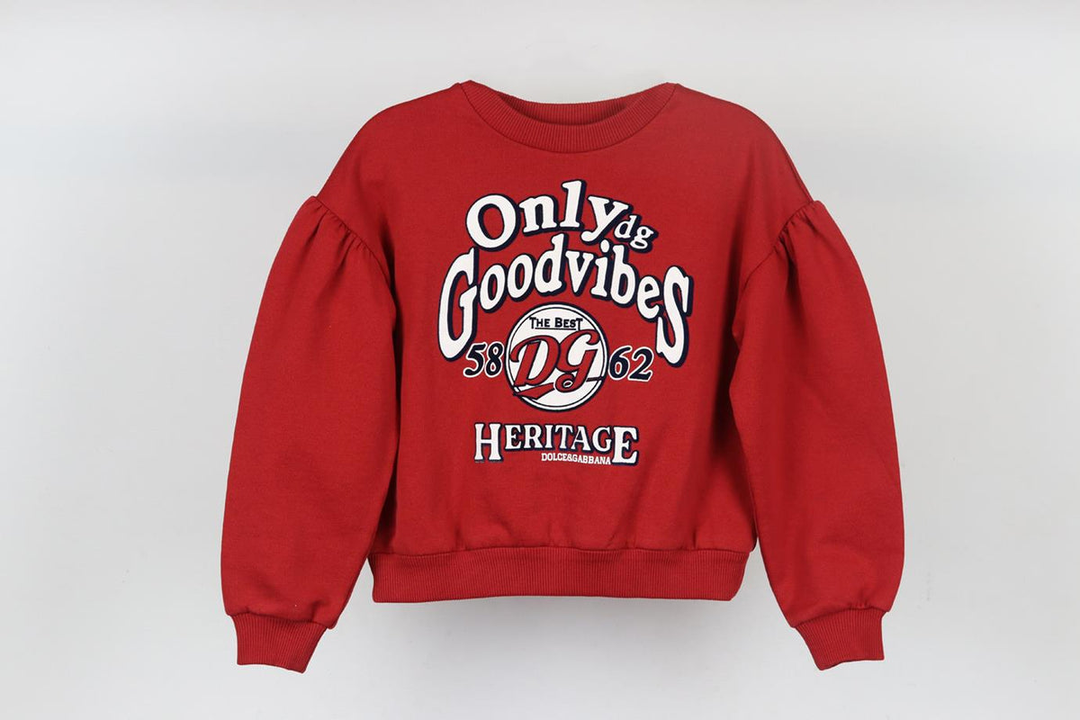 DOLCE AND GABBANA KIDS UNISEX COTTON SWEATSHIRT 4 YEARS