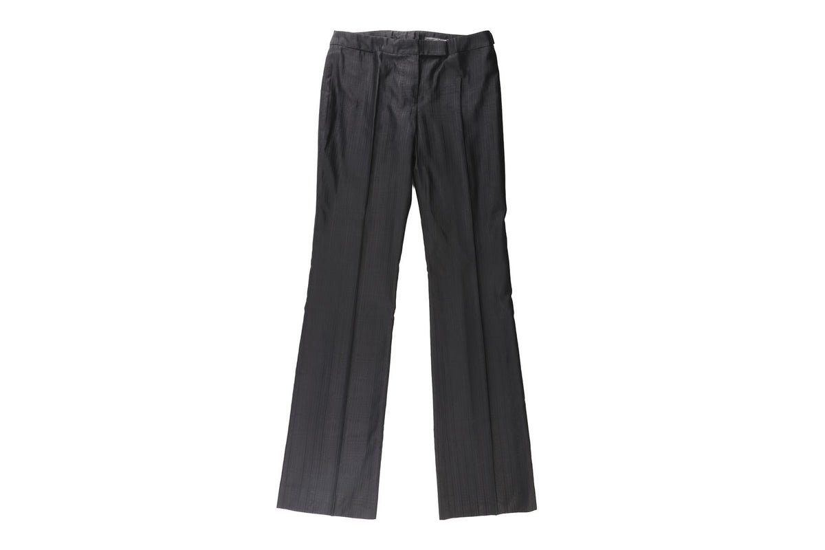 ALEXANDER MCQUEEN BLACK 2003 SILK JACKET AND PANTS SET IT 40 UK 8