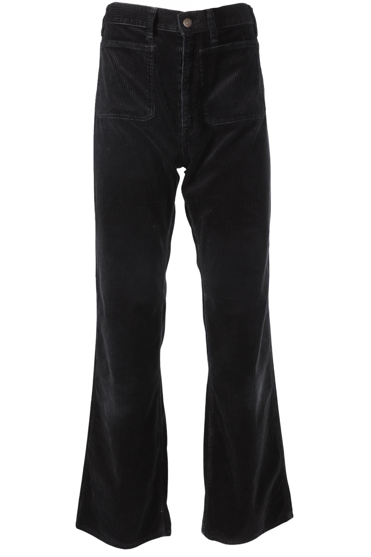 POLO RALPH LAUREN BLACK CORDUROY FLARED PANTS US 6 UK 10