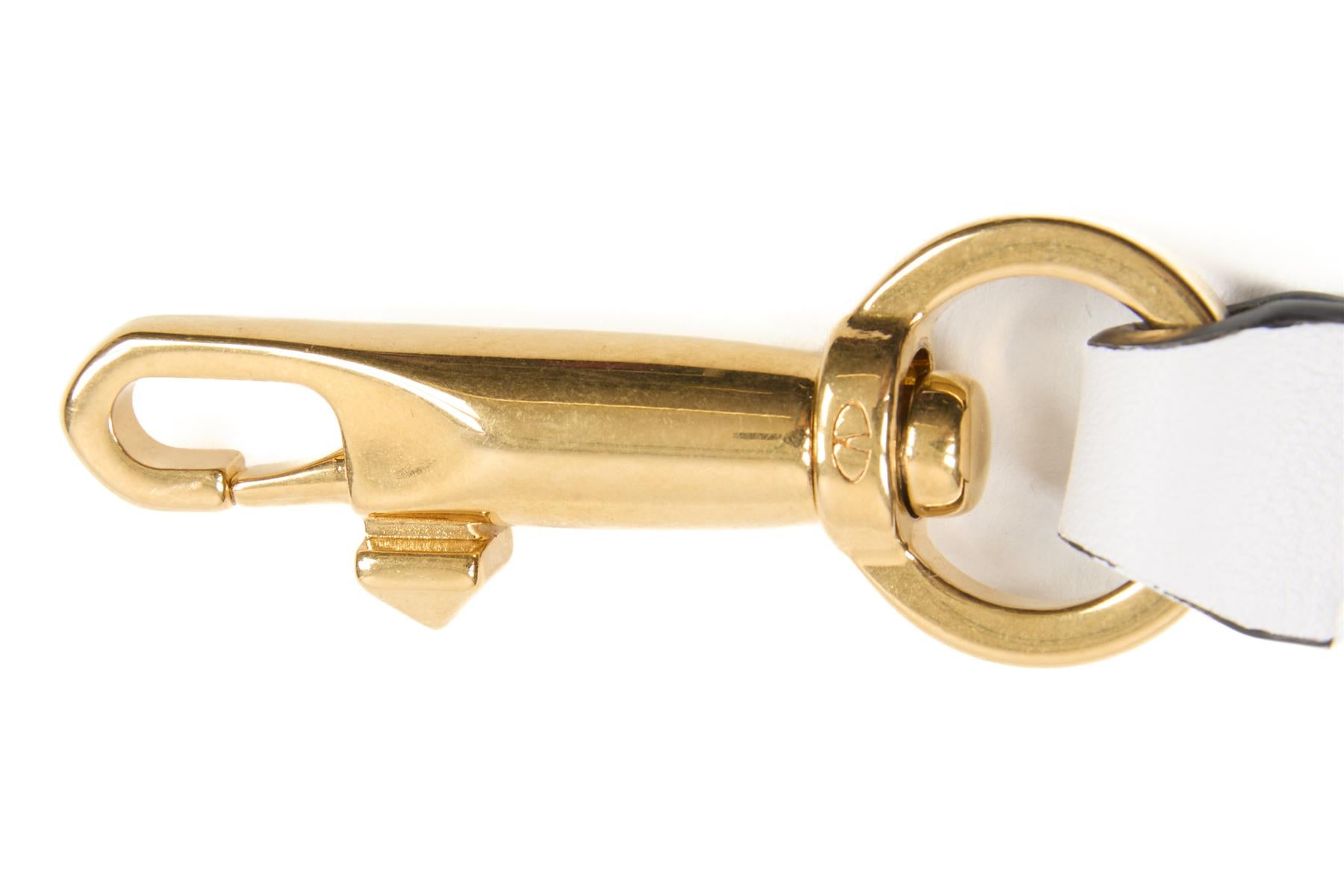 VALENTINO WHITE LEATHER SHOULDER STRAP