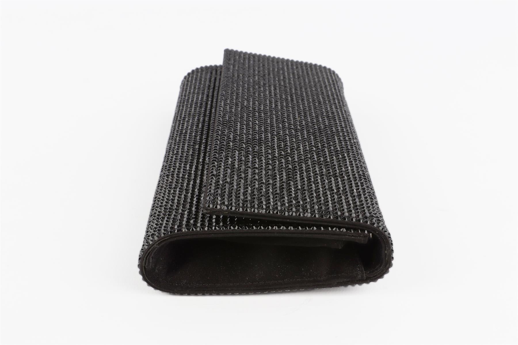 JUDITH LEIBER BLACK CRYSTAL CLUTCH