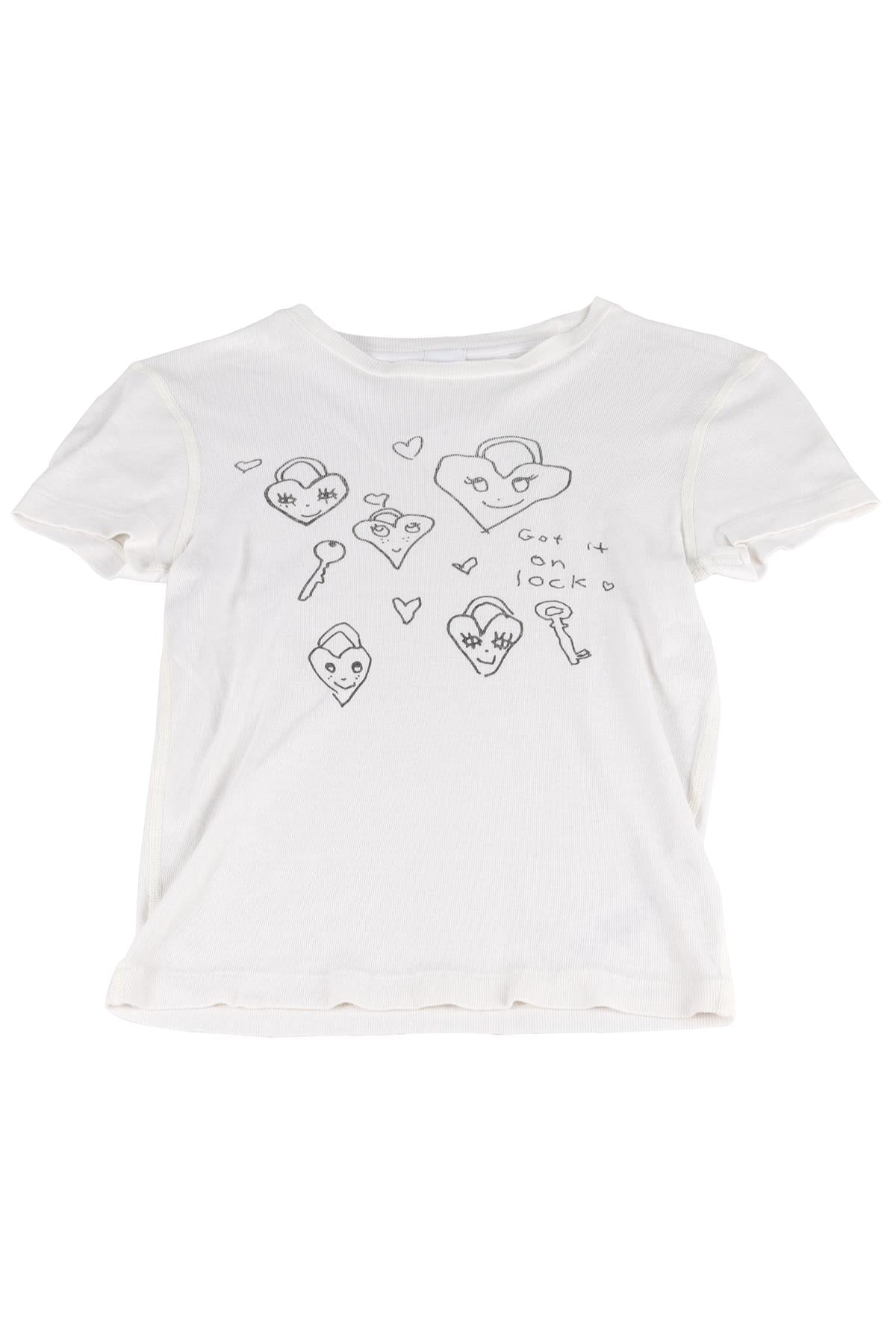 RE/DONE WHITE COTTON T-SHIRT XSMALL