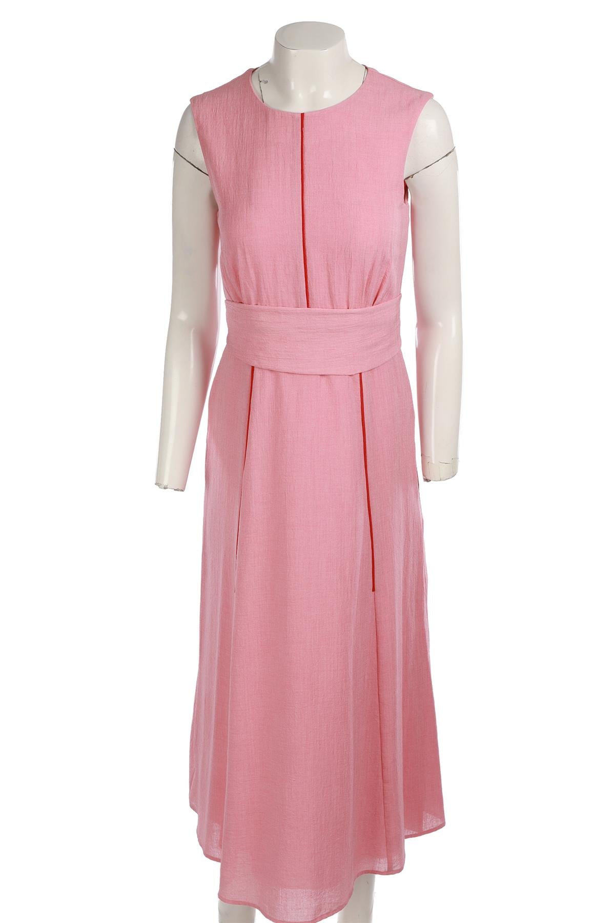 CEFINN PINK CREPE MAXI DRESS UK 8