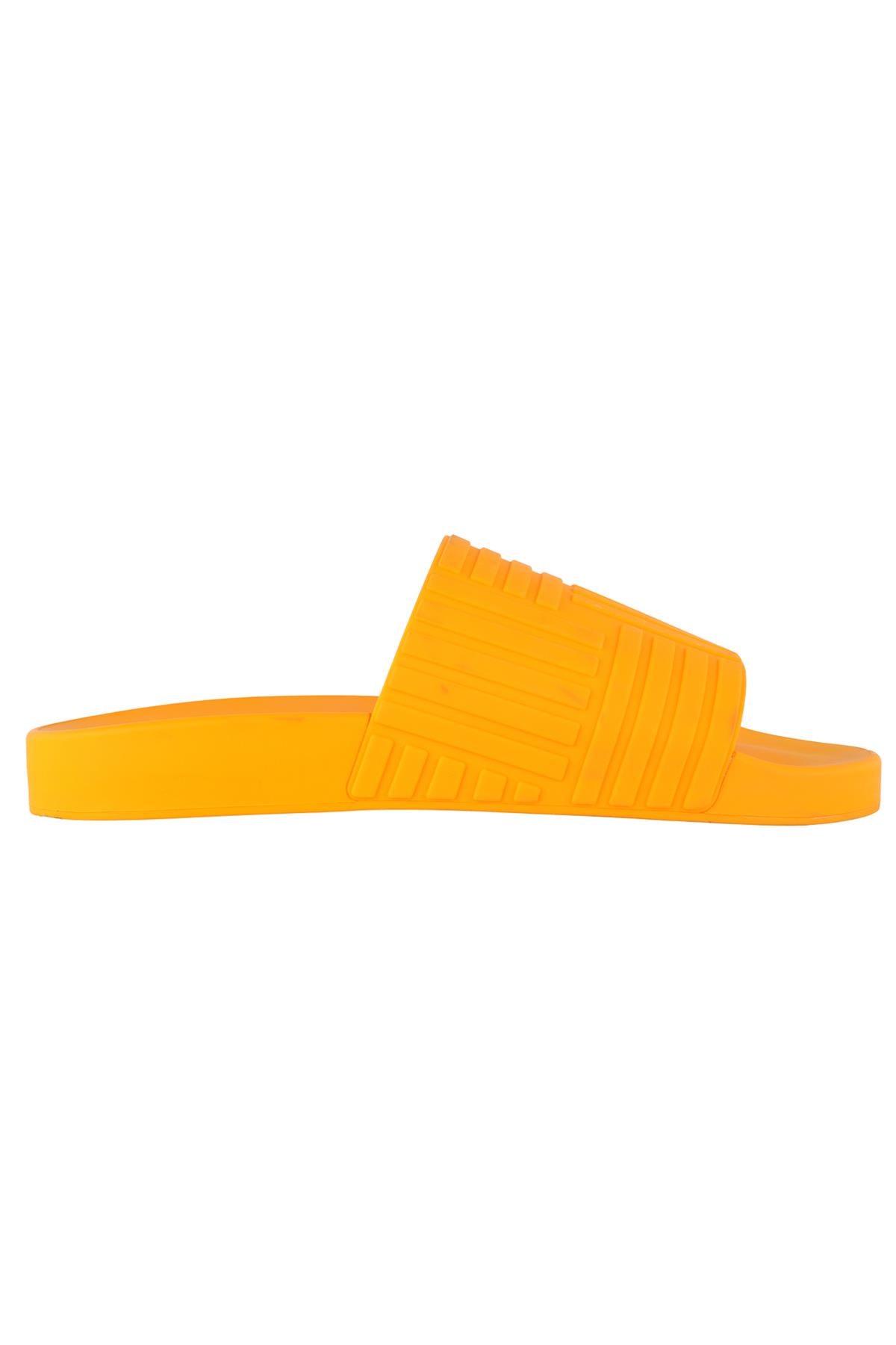 BOTTEGA VENETA ORANGE MEN'S RUBBER SLIDES EU 42 UK 8 US 9