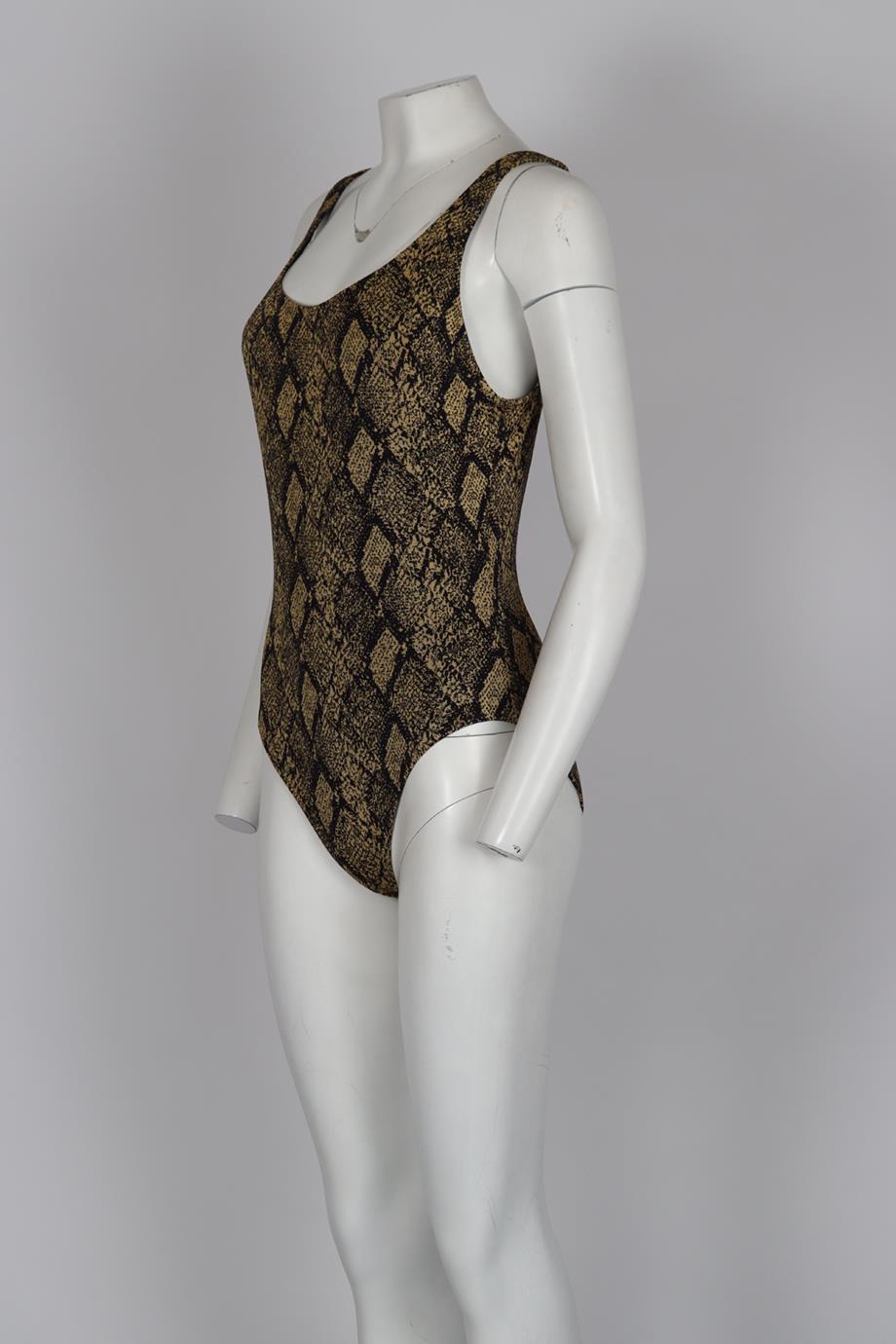 SOLID AND STRIPED SNAKE PRINT SWIMSUIT XLARGE
