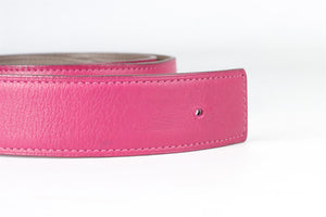 HERMÈS PURPLE AND GREY 2011 32 MM LEATHER BELT STRAP