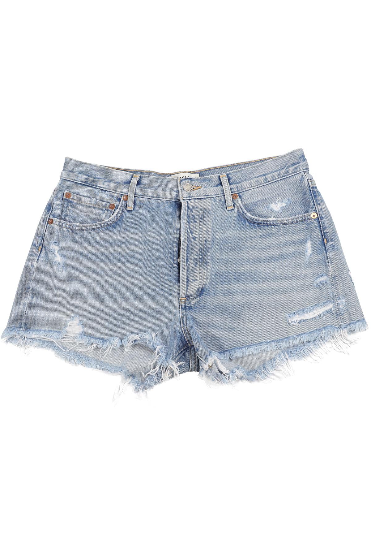 AGOLDE BLUE HIGH RISE DENIM SHORTS W29 UK 10-12