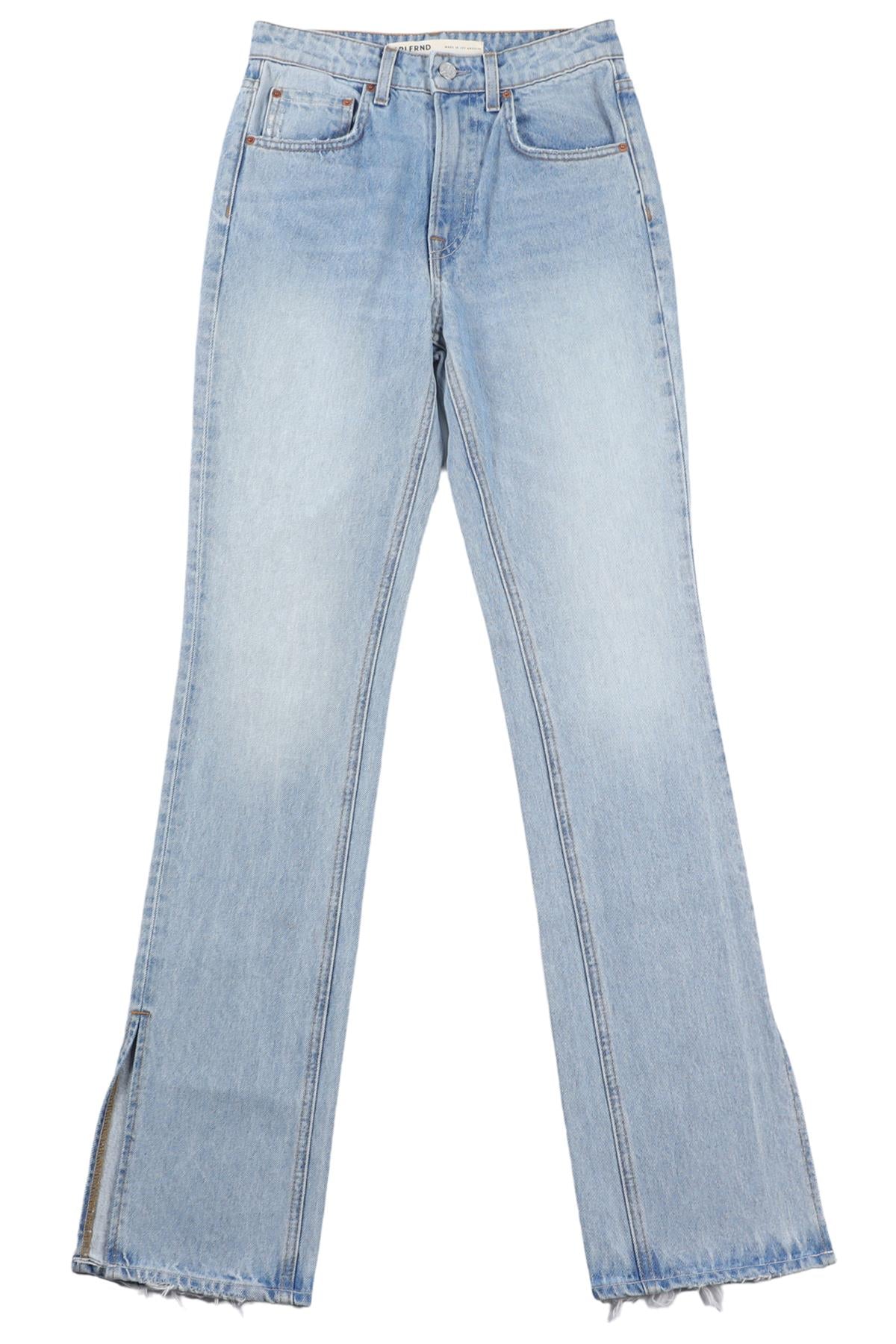 GRLFRND BLUE HIGH RISE STRAIGHT LEG JEANS W24 UK 6