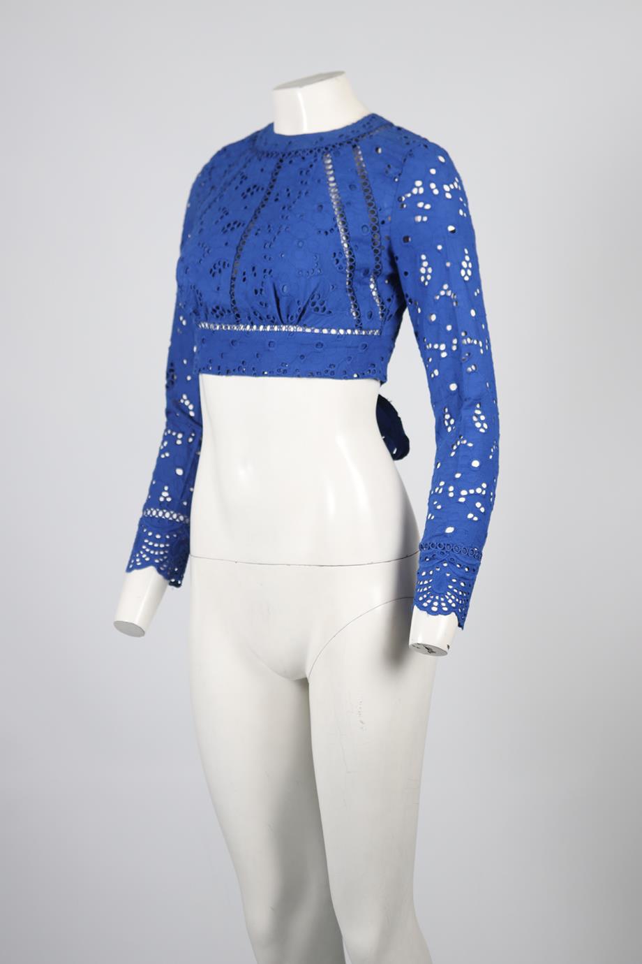 ZIMMERMANN CROPPED COTTON TOP UK 8