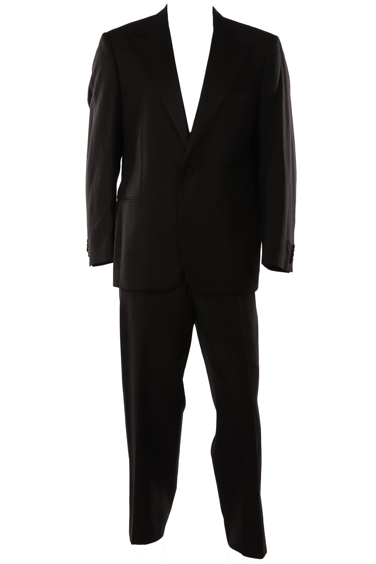 CORNELIANI BLACK MEN'S WOOL TWO PIECE SUIT IT 52 UK/US 42