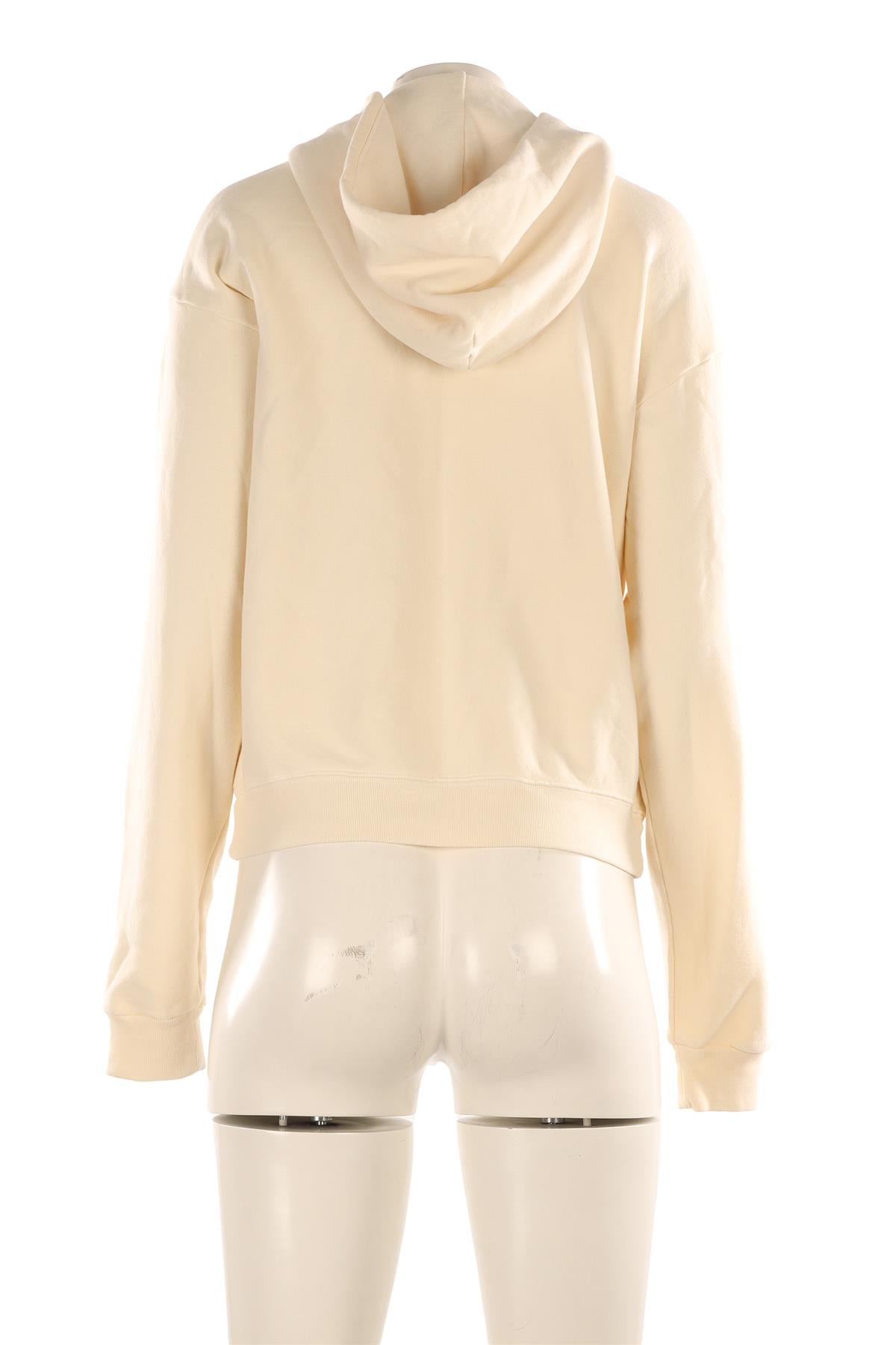 SKIMS CREAM COTTON HOODIE SMALL