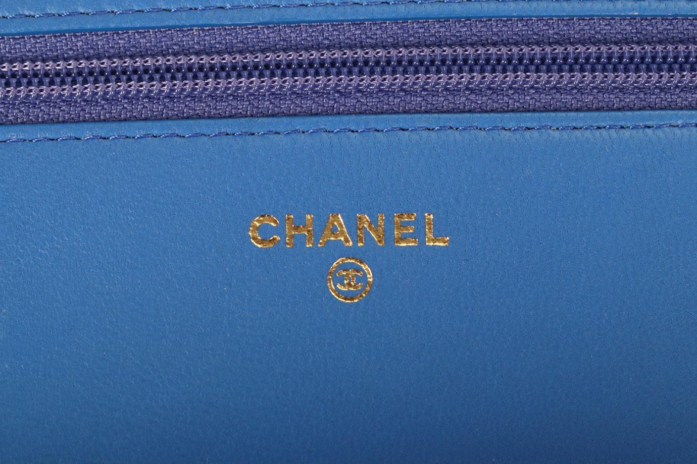 CHANEL 2016 BOY WALLET ON CHAIN QUILTED LEATHER SHOULDER BAG