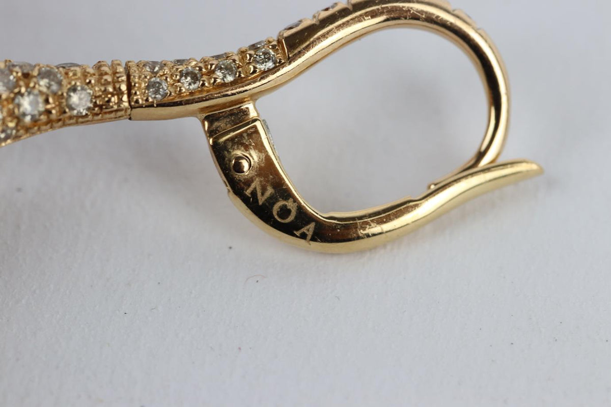 NOA FINE JEWELLERY OCTOPUSSY 18K ROSE GOLD AND DIAMOND EARRINGS