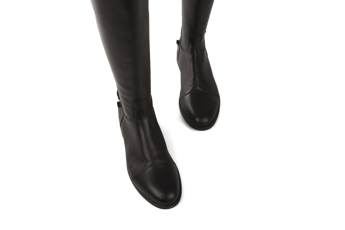 VOGEL BLACK LEATHER RIDING BOOTS EU 38 UK 5 US 8