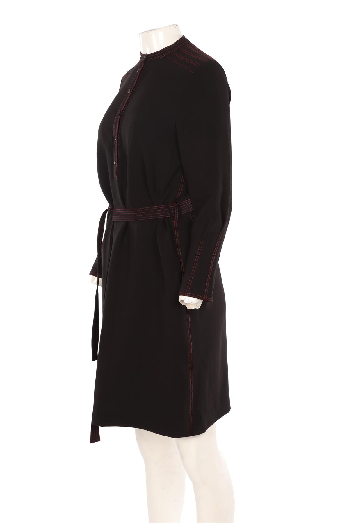 JOSEPH BLACK CREPE MIDI DRESS FR 36 UK 8