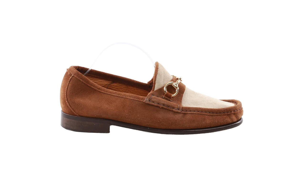 HORATIO TAN MEN'S SUEDE LOAFERS EU 41 UK 7 US 8