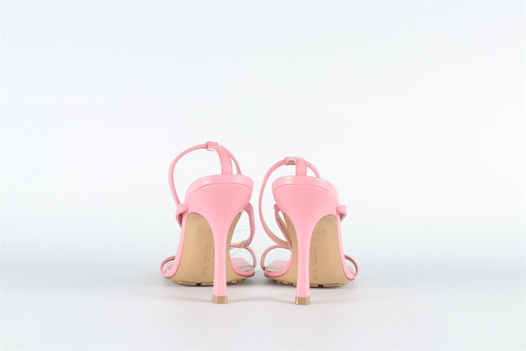 BOTTEGA VENETA PINK LEATHER SANDALS EU 38.5 UK 5.5 US 8.5