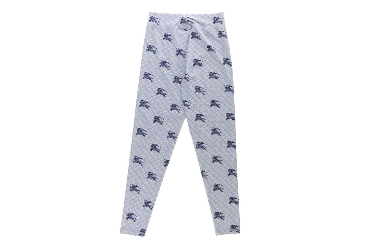 BURBERRY BLUE JERSEY LEGGINGS MEDIUM