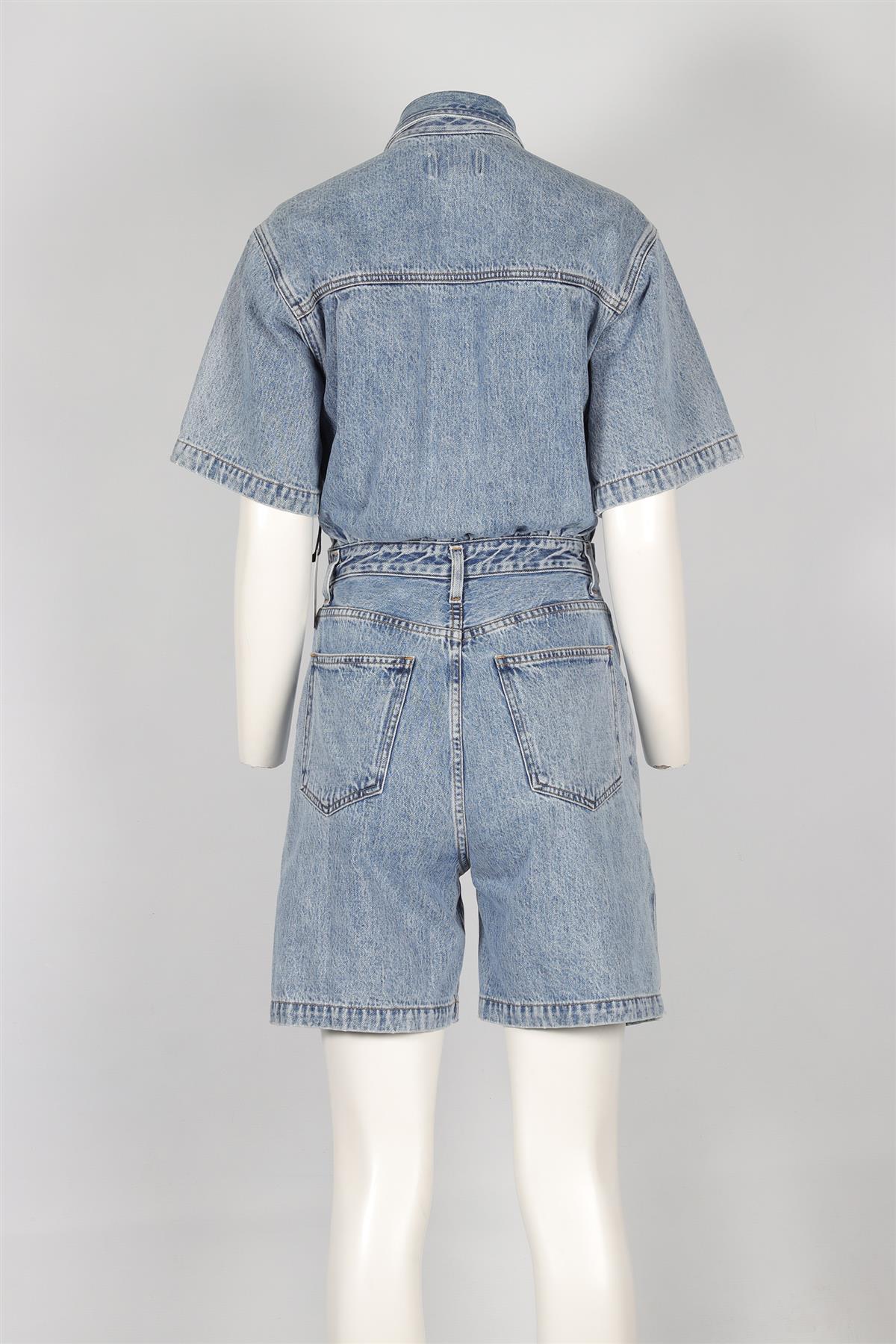 AGOLDE BLUE DENIM PLAYSUIT US 4 UK 8