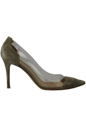 GIANVITO ROSSI PVC AND SUEDE PUMPS EU 38 UK 5 US 8