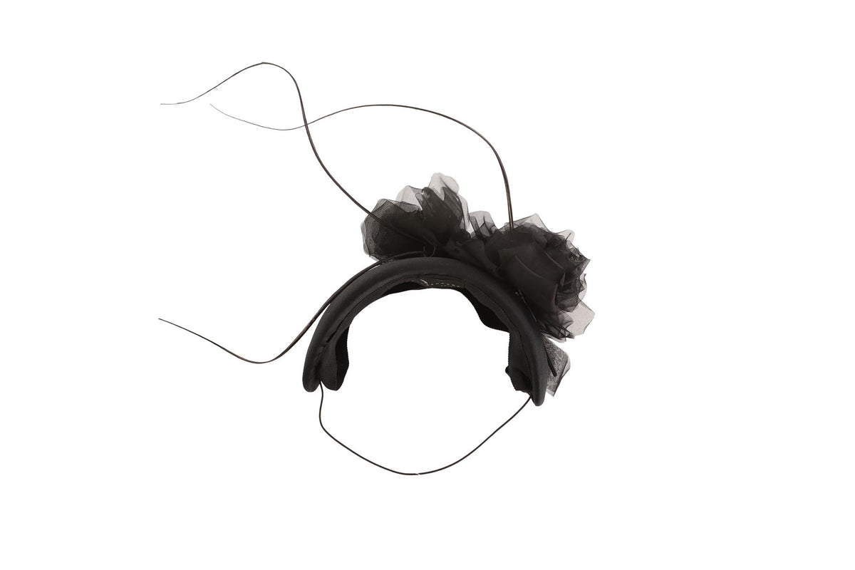 LAURA CATHCART BLACK FASCINATOR
