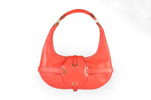 JIMMY CHOO ORANGE TULITA LEATHER SHOULDER BAG