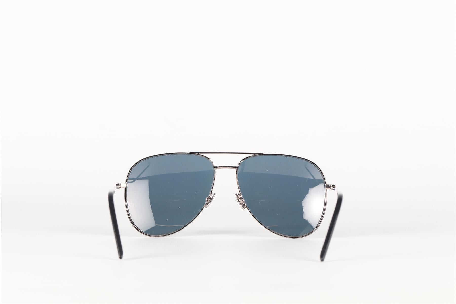 SAINT LAURENT GREY METAL SUNGLASSES