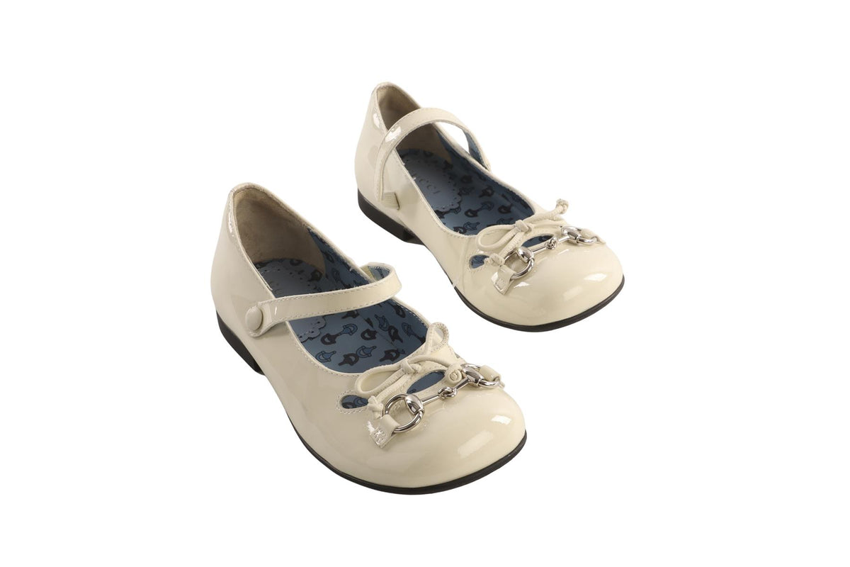 GUCCI ECRU KIDS GIRLS BALLET FLATS EU 28 UK 10 US 11
