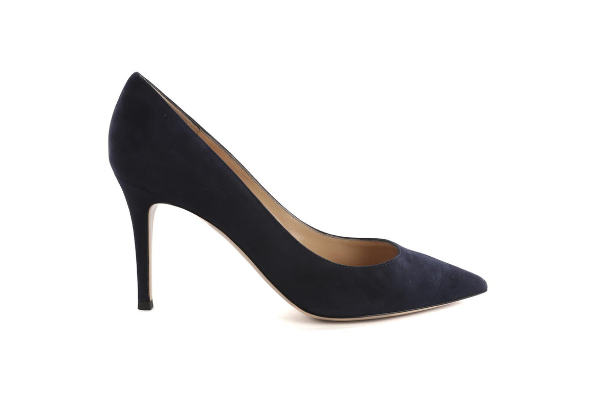 GIANVITO ROSSI BLACK SUEDE PUMPS EU 38 UK 5 US 8