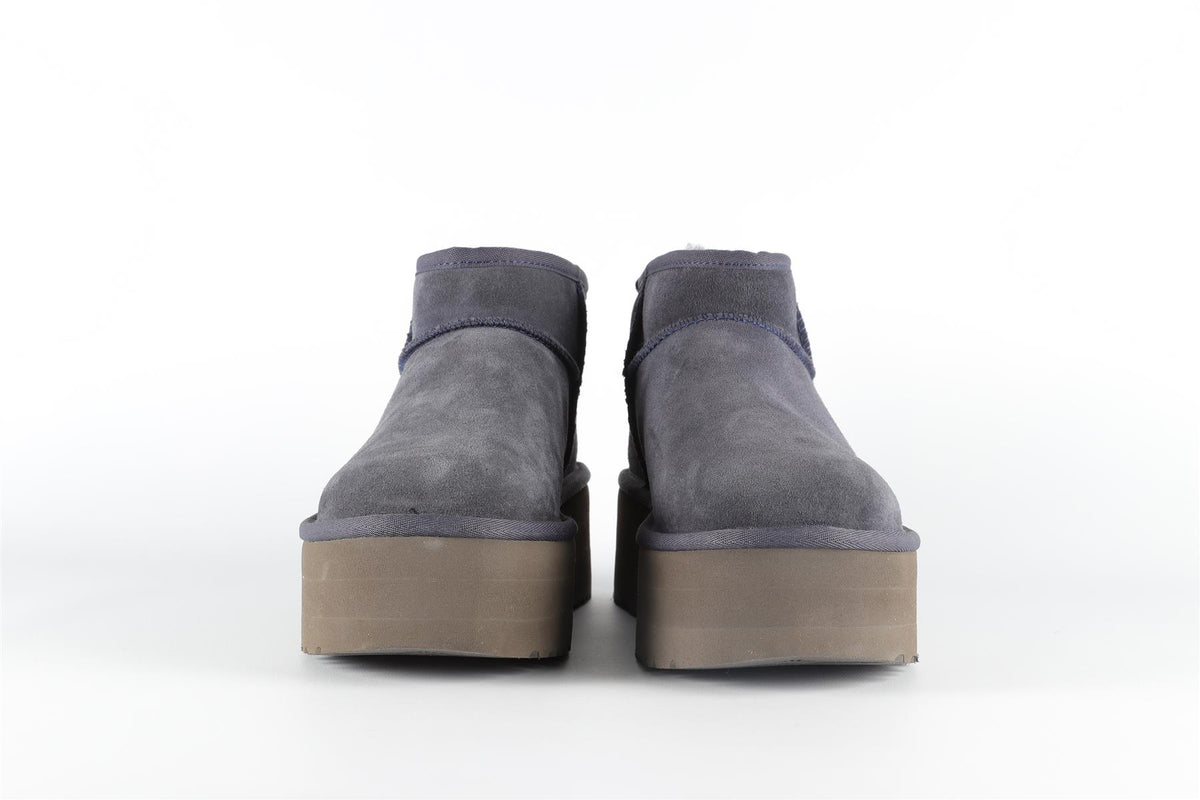 UGG NAVY SUEDE PLATFORM ANKLE BOOTS EU 39 UK 6 US 8