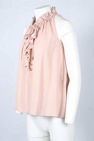 BOTTEGA VENETA PINK SILK TOP IT 38 UK 6