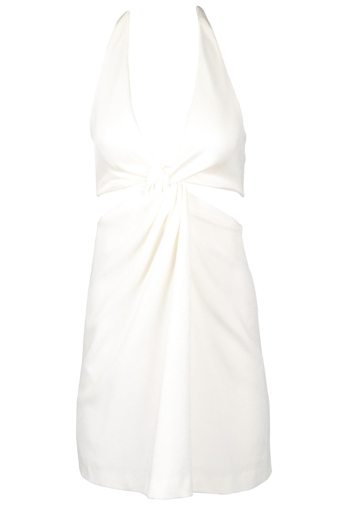GALVAN LONDON WHITE CREPE MINI DRESS UK 8